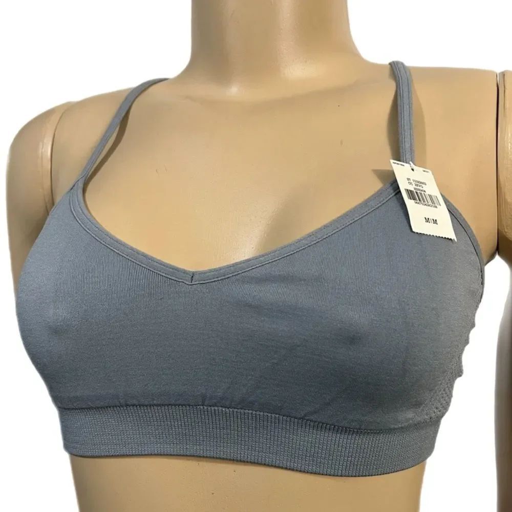 Victorias Secret Pink YOGA / Lounge racerback unlined Bralette bra gray M